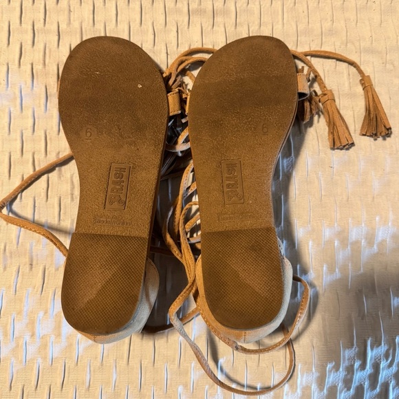 Brash Tan Fringe Women's Sandals - Picture 5 of 5